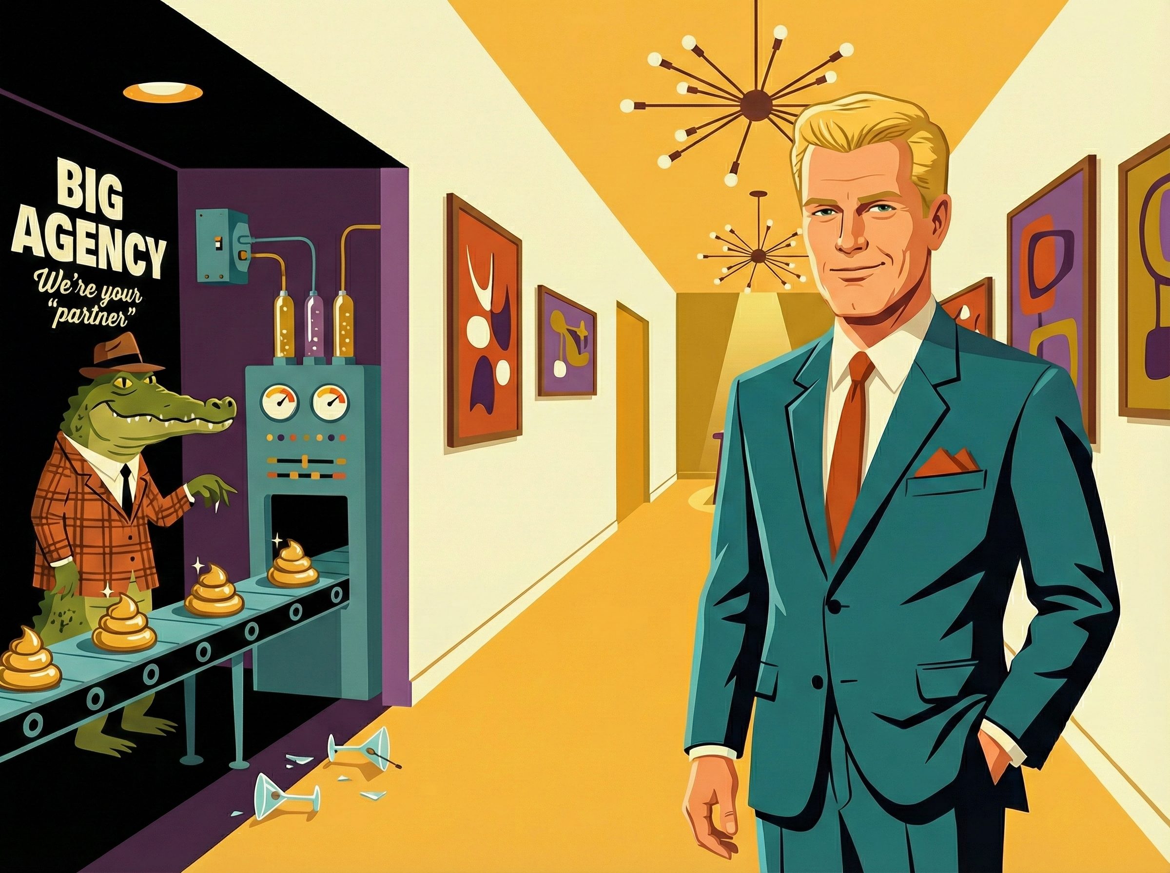 James walking away from the Big Agency conveyor belt — Firebrand origin story